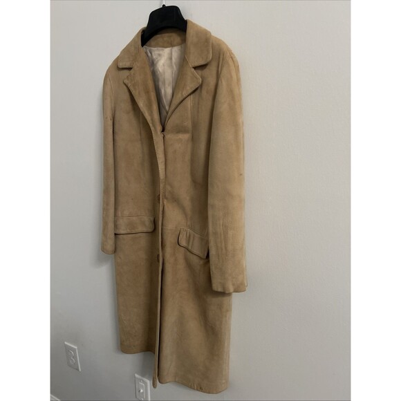 Women’s Camel Suede Trench Coat, Unbranded, No Tag - Picture 2 of 14